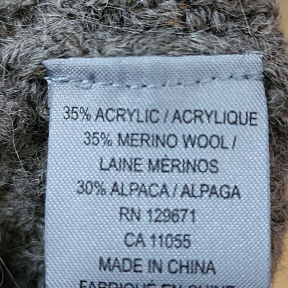 360 Sweater  Merino Wool Alpaca Cable Knit Boxy Fit Sweater - Picture 6 of 7